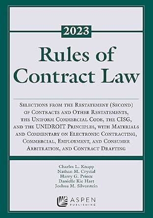 Rules of Contract Law 2023-2024 Statutory Supplement (Supplements ...
