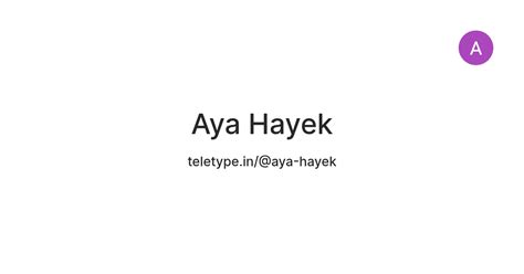Aya Hayek — Teletype