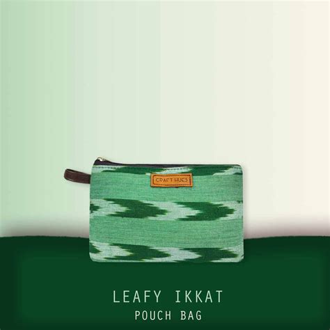Leafy Ikkat Pouch Bag – Crafthues