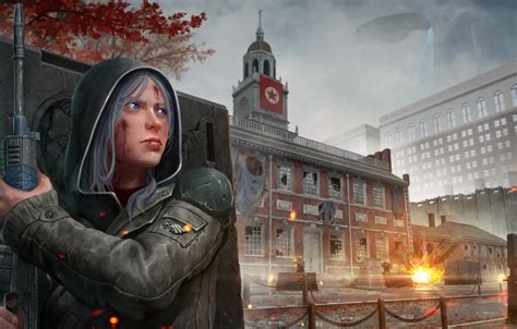 Wallpaper girl, the city, war, art, revolution, Homefront: The ...