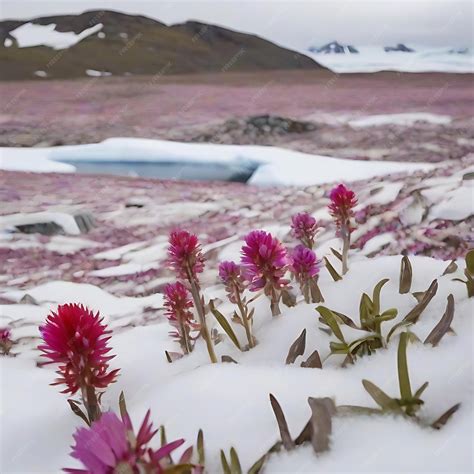 Premium Photo | Bloom in the Antarctic snow and add color to the ...