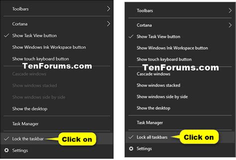 Image result for How to Lock Taskbar