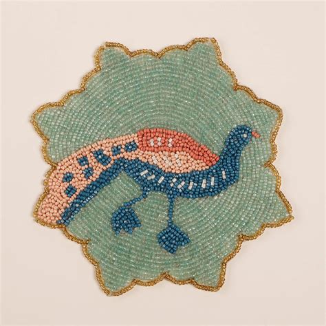 Buy Showstopper Peacock Beaded Trivet from Home Centre at just INR 599.0