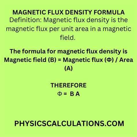 Magnetic Flux Density Formula, Definition, Unit, Calculations