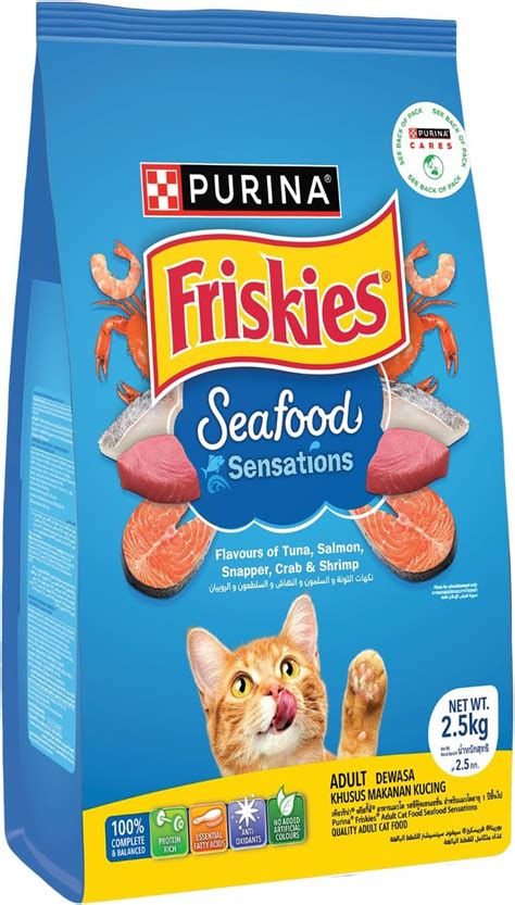 FRISKIES Seafood Sensations Cat Dry Food, Tuna Salmon Whitefish Crab ...