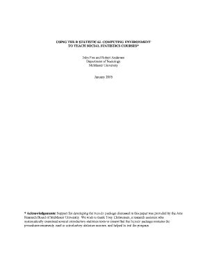 Fillable Online socserv mcmaster Using the R Statistical Computing ...