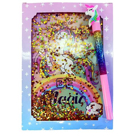 Pack of 1 Unicorn Gift Diary with Water Unicorn Pen for Girls | Unicorn ...