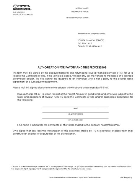 Toyota DMS 3043 Form - Fill Online, Printable, Fillable, Blank - pdfFiller