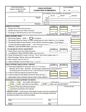 Fillable Online courts state hi STATE OF HAWAI'I FAMILY COURT OF THE ...