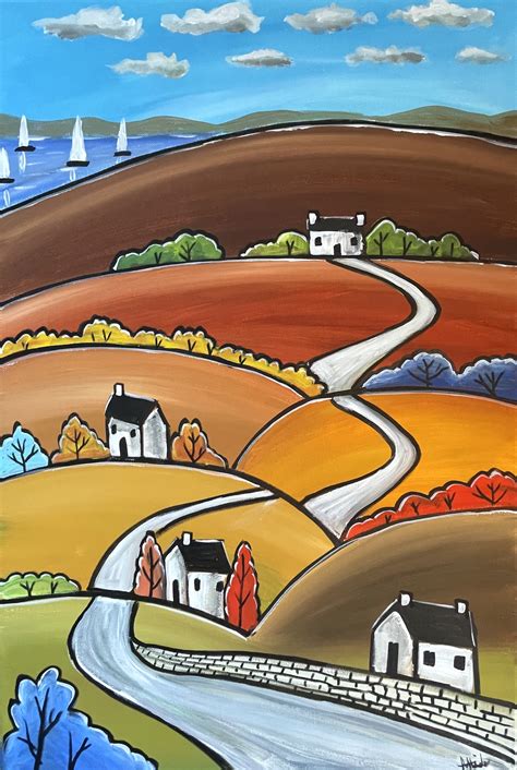 Colourful Autumn Hills - Original Art from West Country Galleries