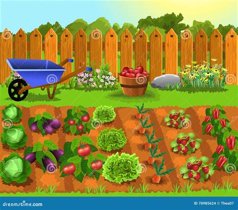 Garden rows clipart