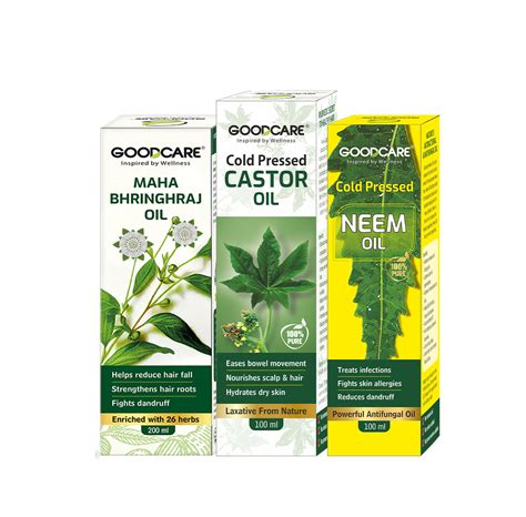 Hair Growth Trio Of Mahabhringraj Oil, Castor Oil & Neem Oil – Baidyanath