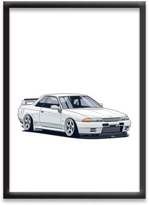 Jurojin Junction | Nissan GT Skyline | Cars Framed Poster | Vector Art ...