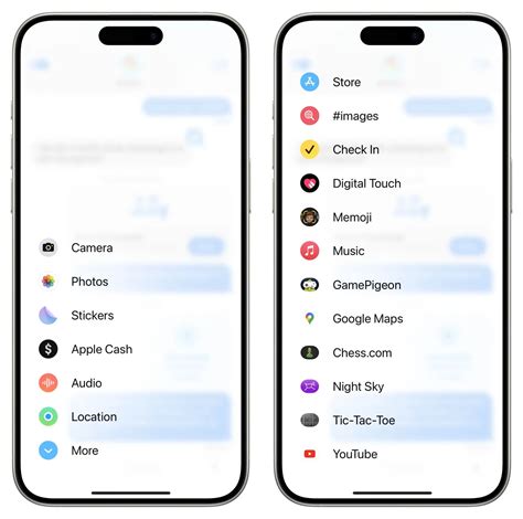 iOS 17のiPhoneのメッセージアプリ内でアプリを使用する方法 - 4pmtech (Japan)