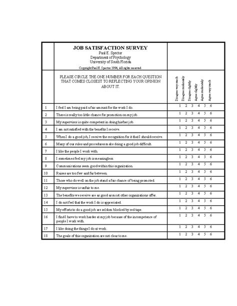 Job satisfaction Survey - JOB SATISFACTION SURVEY Paul E. Spector ...