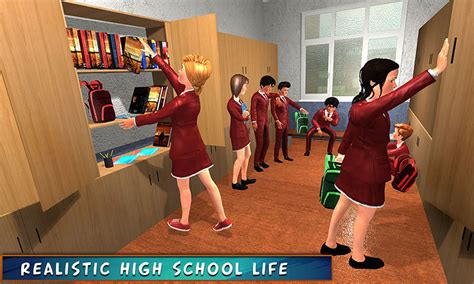 High School Girl Simulator Game, Virtual Life School Adventure Games 3D ...