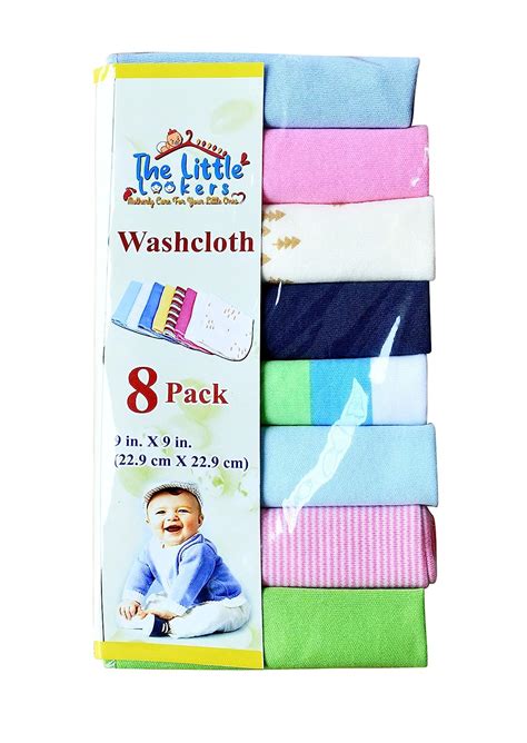 Buy THE LITTLE LOOKERS 8-Piece Hosiery Soft Cotton Newborn Face Towels ...