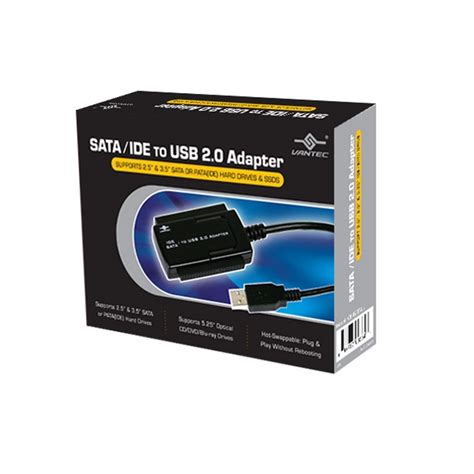 Vantec CB-ISATAU2 SATA/IDE to USB 2.0 Adapter Supports 2.5-Inch, 3.5 ...