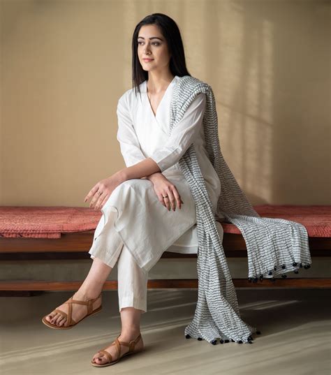 White Cotton Suit Set – Tulsi Online