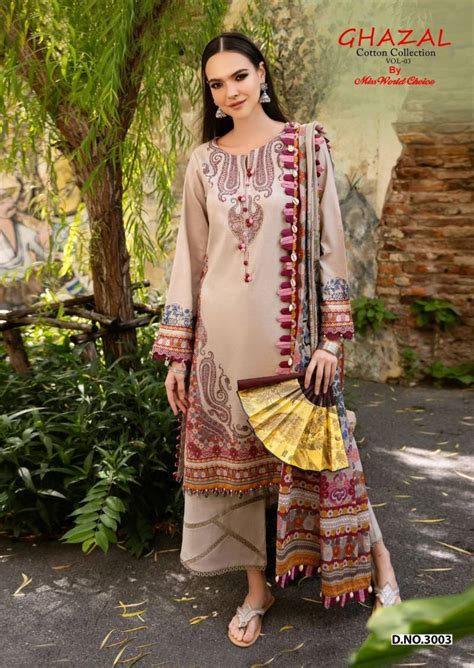 Miss World Choice Ghazal Vol 3 Cotton Dress Material Collection