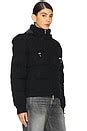Polo Ralph Lauren Cable-knit Hooded Down Coat in Polo Black | REVOLVE