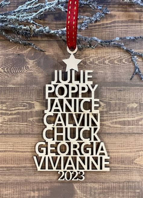 Custom Name Ornament-personalized Name Ornament-family Christmas ...