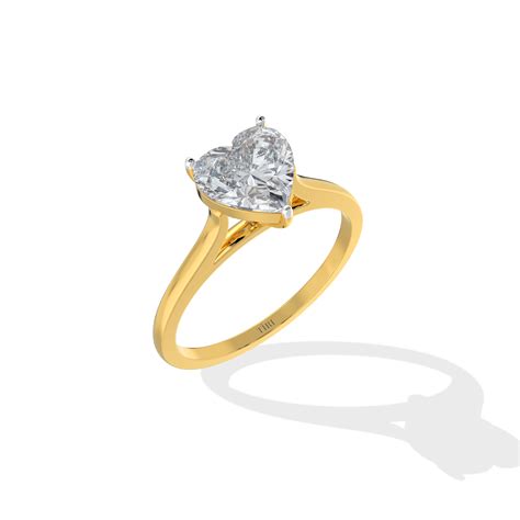 Buy 4 to 7ct Classic Heart Diamond Solitaire Rings in India – Tiri