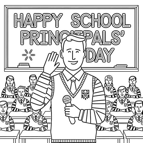 School Principals' Day For Kids coloring page - Download, Print or ...