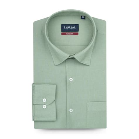 Aqua Green Color Solid Cotton Linen Shirt For Men – Punekar Cotton