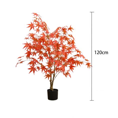 Der Rose Artificial Maple Tree Indoor with Realistic Silk Leaves Fall ...