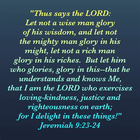 Jeremiah 9:23-24