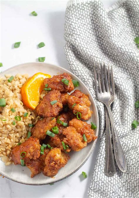 Orange Chicken With Fried Rice