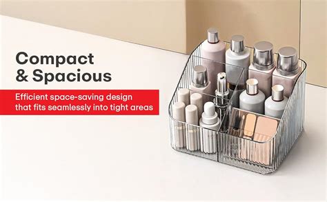 PRIME PICK Countertop Makeup Case, Double Layer Makeup Organizer ...