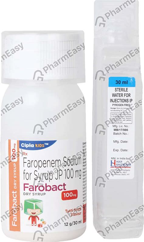Buy Farobact 100 MG/5ML Dry Syrup (30) Online at Flat 15% OFF | PharmEasy