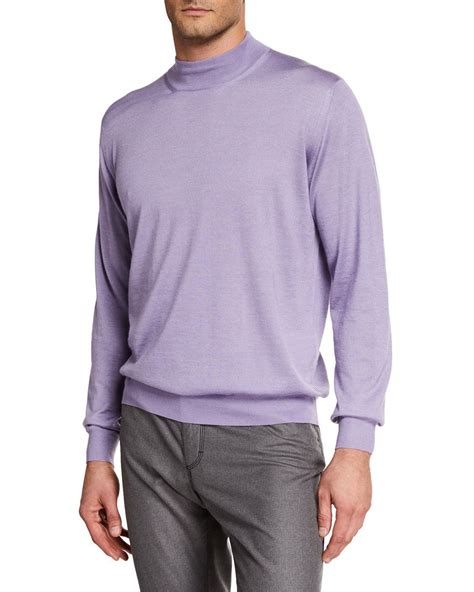 STEFANO RICCI MEN'S SOLID MOCK NECK SWEATER. #stefanoricci #cloth Mock ...