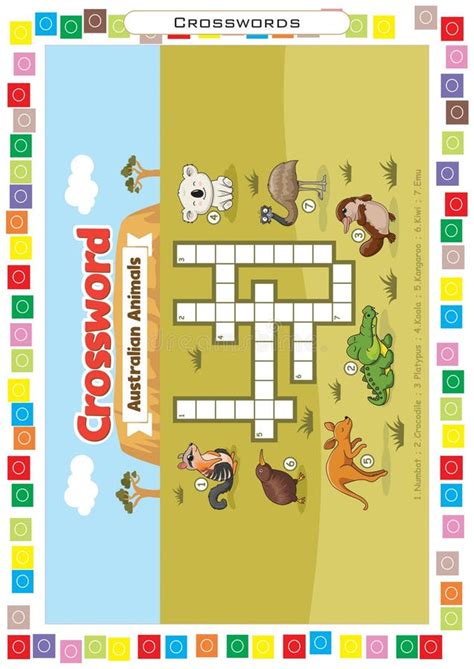 Colorful Educational Crossword Puzzle Stock Illustrations - 1,039 ...
