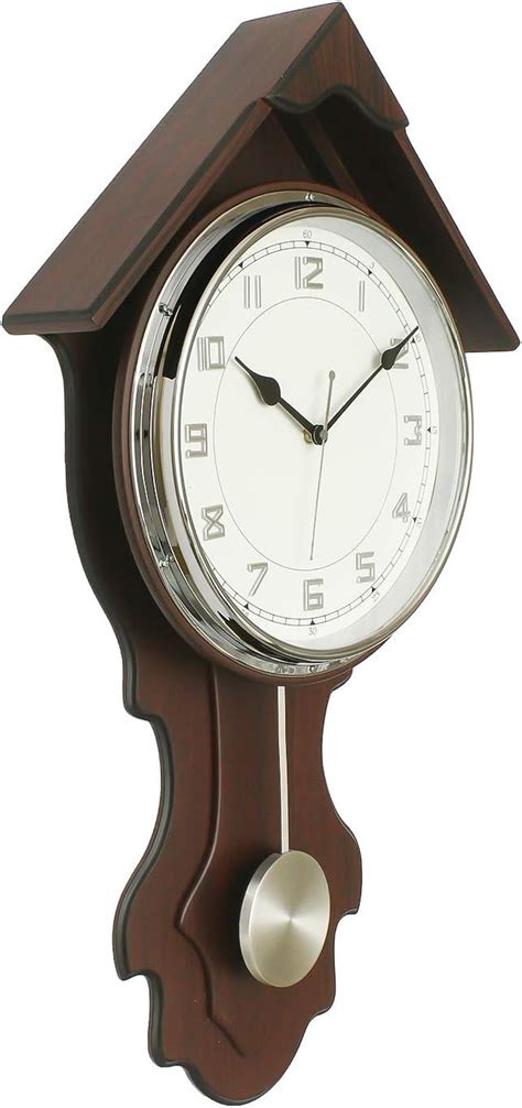 Buy CHRONIKLE Elegant Vertical Hut Design Wooden Chocolate Color Analog ...