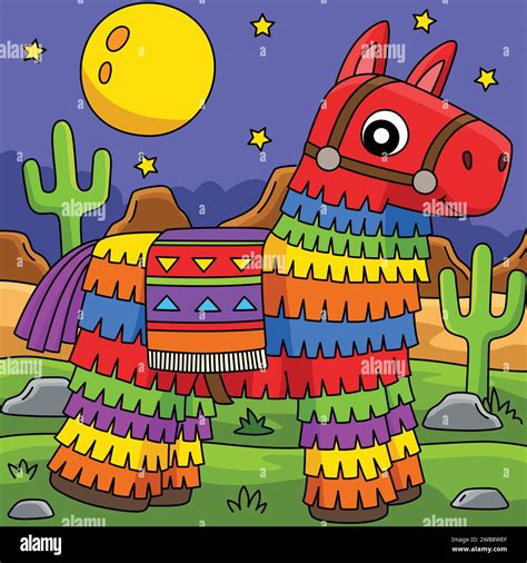 Cinco de Mayo Pinata Colored Cartoon Illustration Stock Vector Image ...