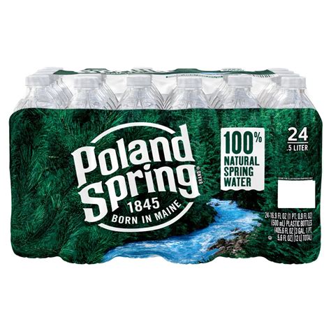 Poland Spring 100% Natural Spring Water, 16.9 fl oz, 24 count - The ...