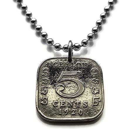 Buy 1926 British Ceylon Sri Lanka 5 Cents coin pendant Colombo Kaduwela ...