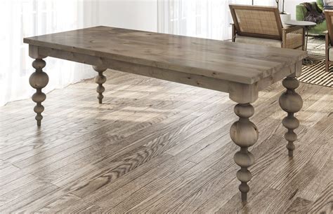 Hardwood Olivia Modern Turned Leg Dining Table - Etsy | Dining table ...