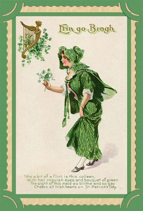 St Patrick's Day Vintage Card Free Stock Photo - Public Domain Pictures