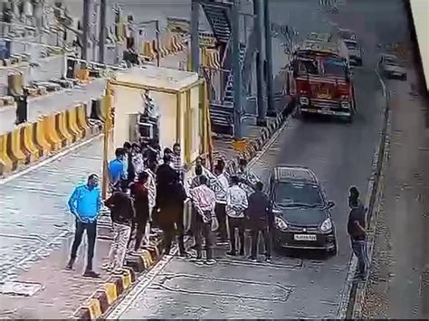 The driver broke the barricade saying that he had started collecting ...
