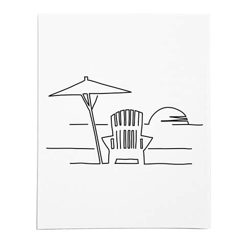 SALE Beach Chair Art Print – Scenic Route Shop
