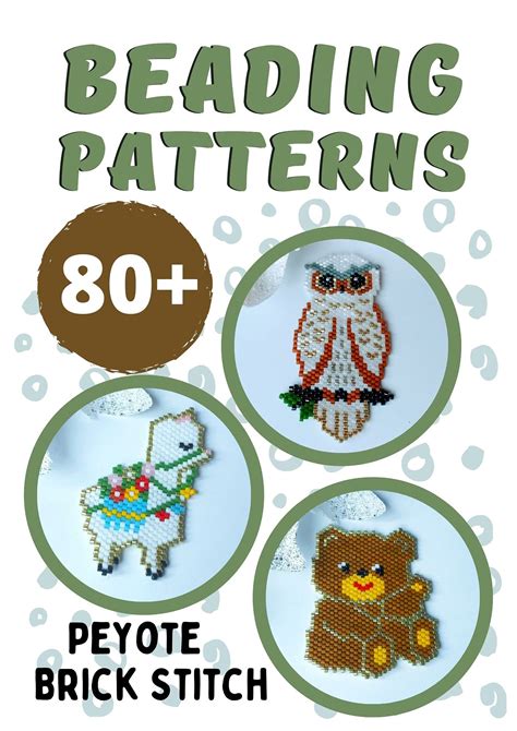 Buy 80+ Seed Bead Weaving Patterns in Peyote or Brick Stitch - Bead ...
