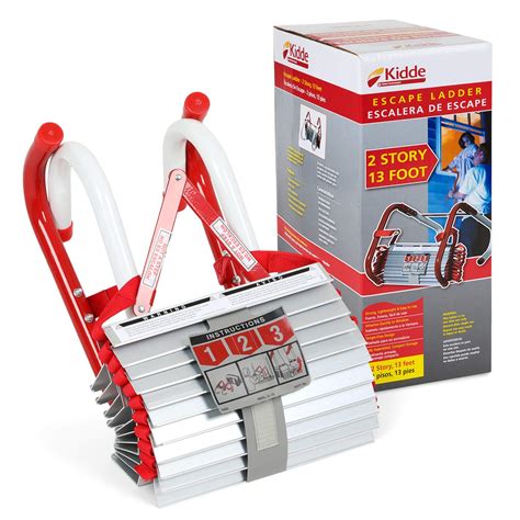 Kidde Fire Escape 2-Story Ladder, Escape Ladder, 13-Foot Anti-Slip ...