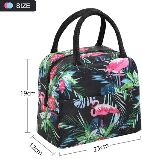 Insulated Lunch Bag (Black Flamingo) – House of quirk
