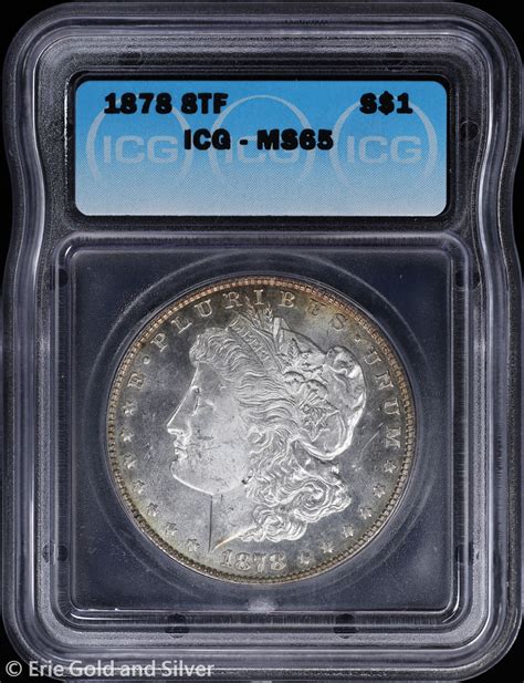 Erie Gold And Silver | 1878-P $1 8TF Morgan Silver Dollar ICG MS 65 ...