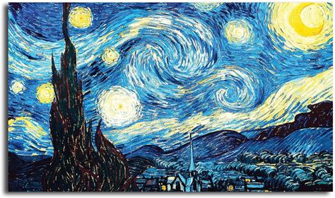 Pixel Artz Vincent Van Gogh Canvas Painting - The Starry Night for Home ...