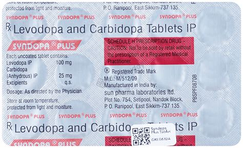Syndopa Plus Tablet: Price, Uses, Side Effects & How to Use - MediBuddy